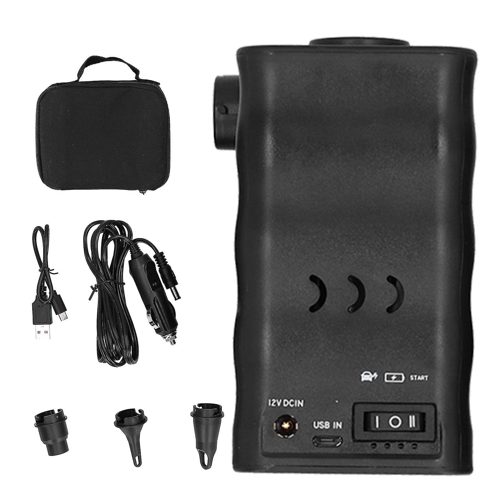 Portable Inflator Deflator For Outdoor Fun, Quick Inflate Deflate With Multi-Nozzle Compatibility, Battery Powered Air Pump For Your Next Camping