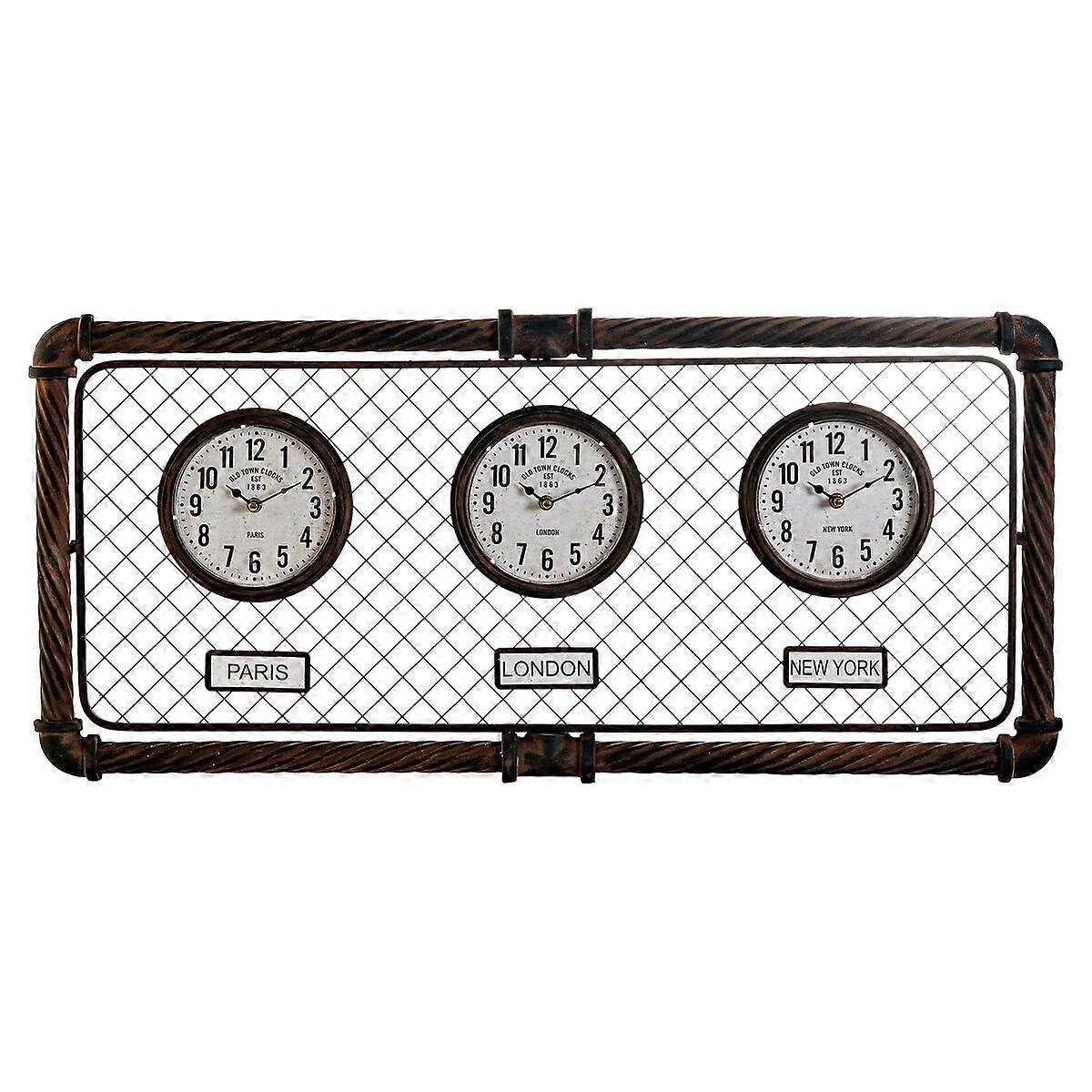 Wall Clock Home ESPRIT Dark grey polypropylene Iron 93 x 5 x 42 cm