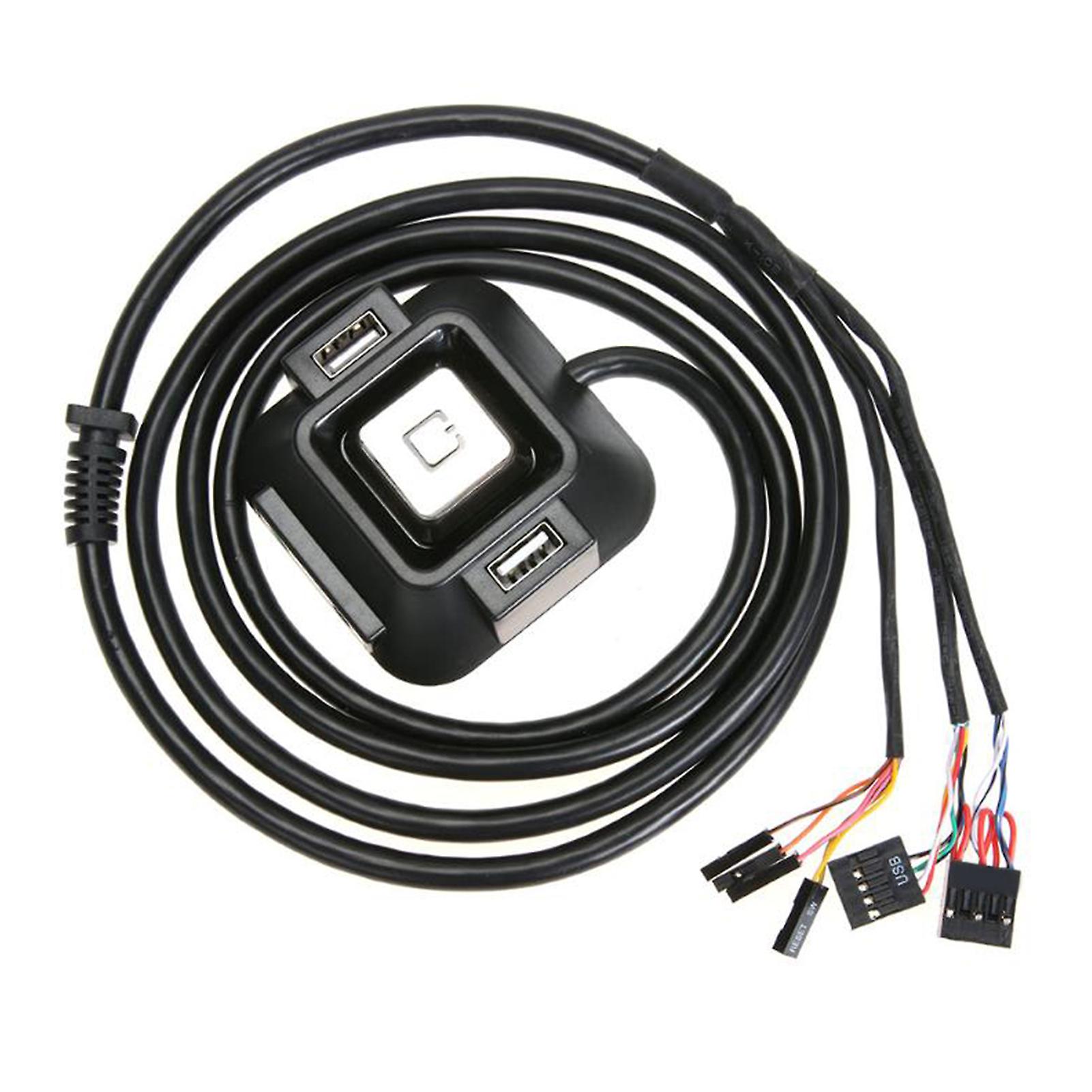 1.2m Desktop PC Switch Button Practical Wear-resistant ABS Computer Reset Switch Block Extender for Office