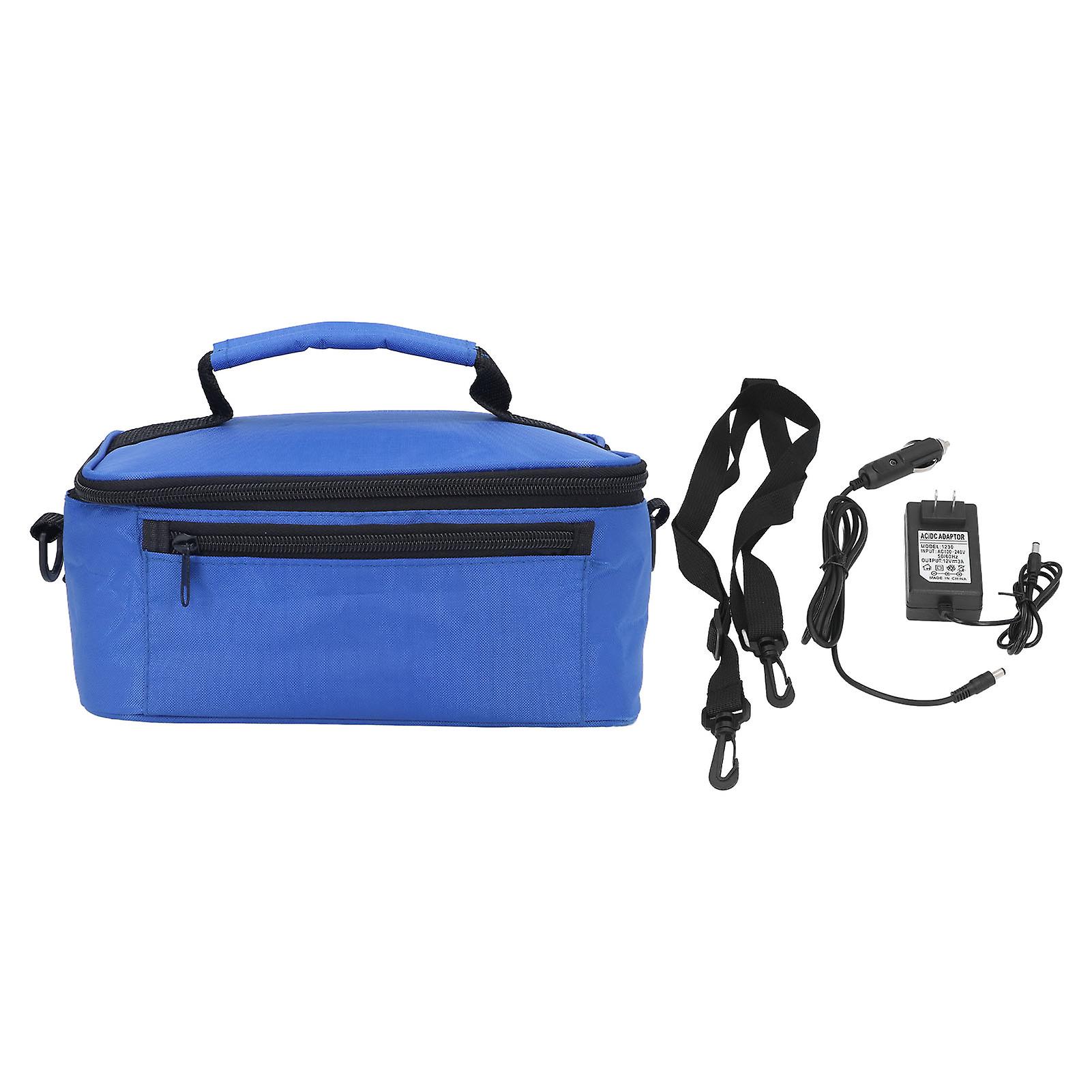 Compact 12V/USB Portable Oven for On-the-Go Food Warming – Blue