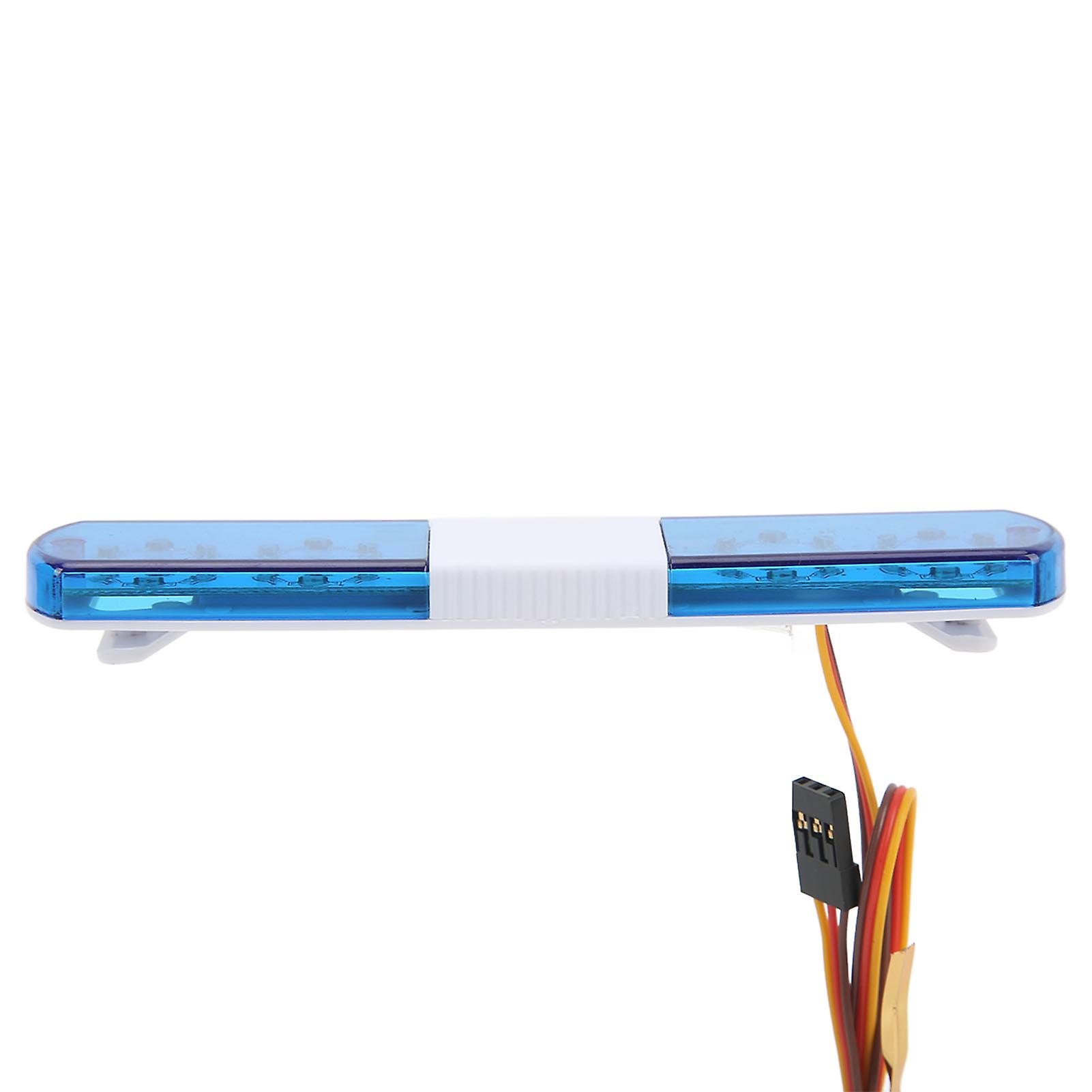 Barre Lumineuse LED Style Police Pour Voiture RC – 4 Modes Flash, Alimentée Par Le Récepteur, Compatible 1/8 Et 1/10 (rouge/bleu)
