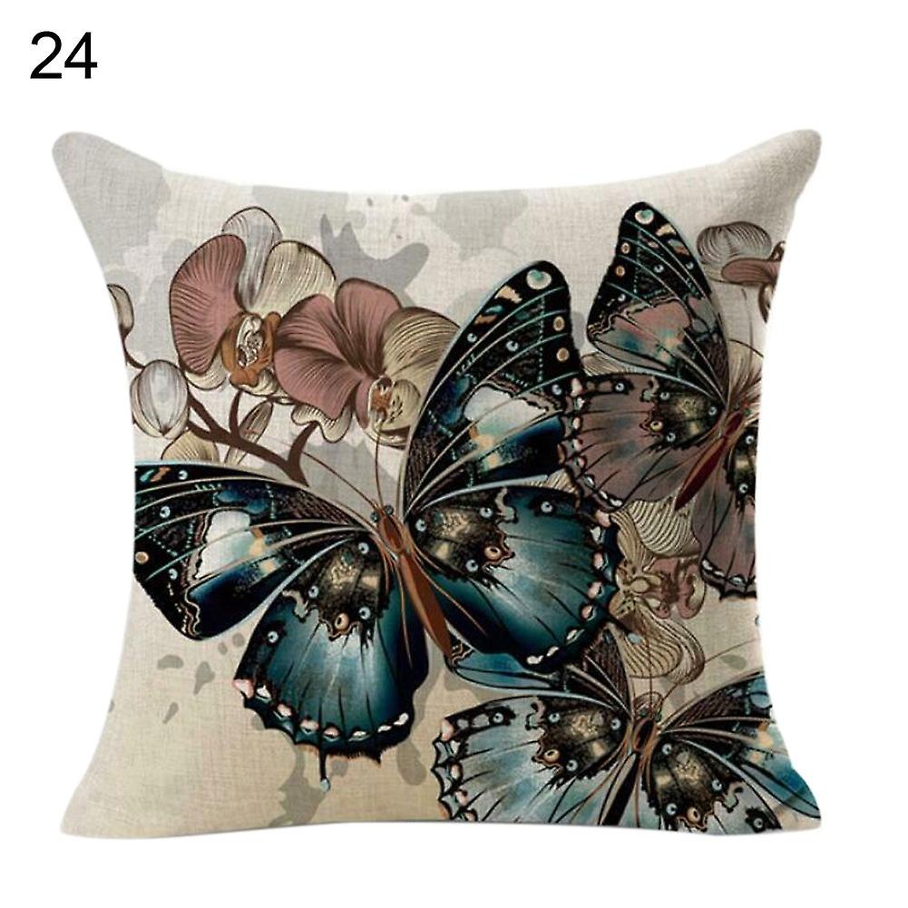 45x45cm Square Butterfly Pattern Cushion Cover Throw Pillow Case Home Sofa Decor