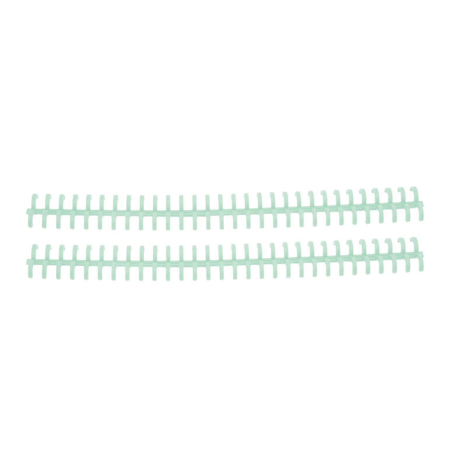 10 Pcs Loose Leaf Binding Spine 30 Hole Cuttable Wear Resistant PP Plastic 10mm Binding Comb for Student Office Green