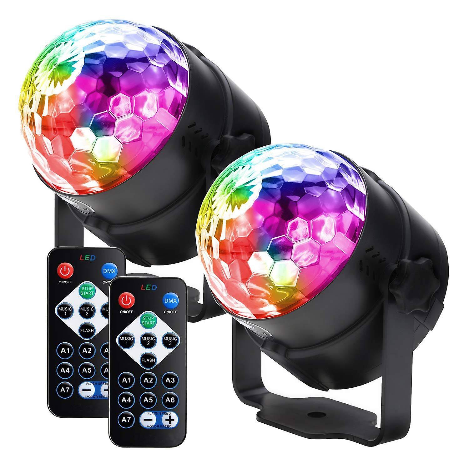 Portable led seven-color revolving stage disco ball light