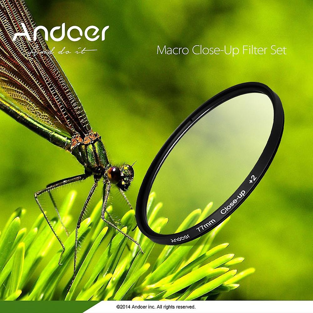 Andoer 52mm Macro Close-Up Filter Set +1 +2 +4 +10 with Pouch for Nikon D7200 D5200 D3200 D3100 Cano
