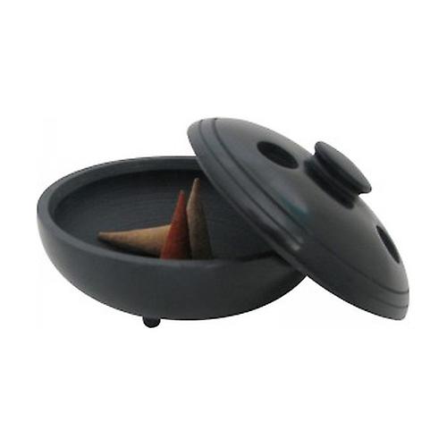 Stone Incense Holder, Black Seto 1 unit