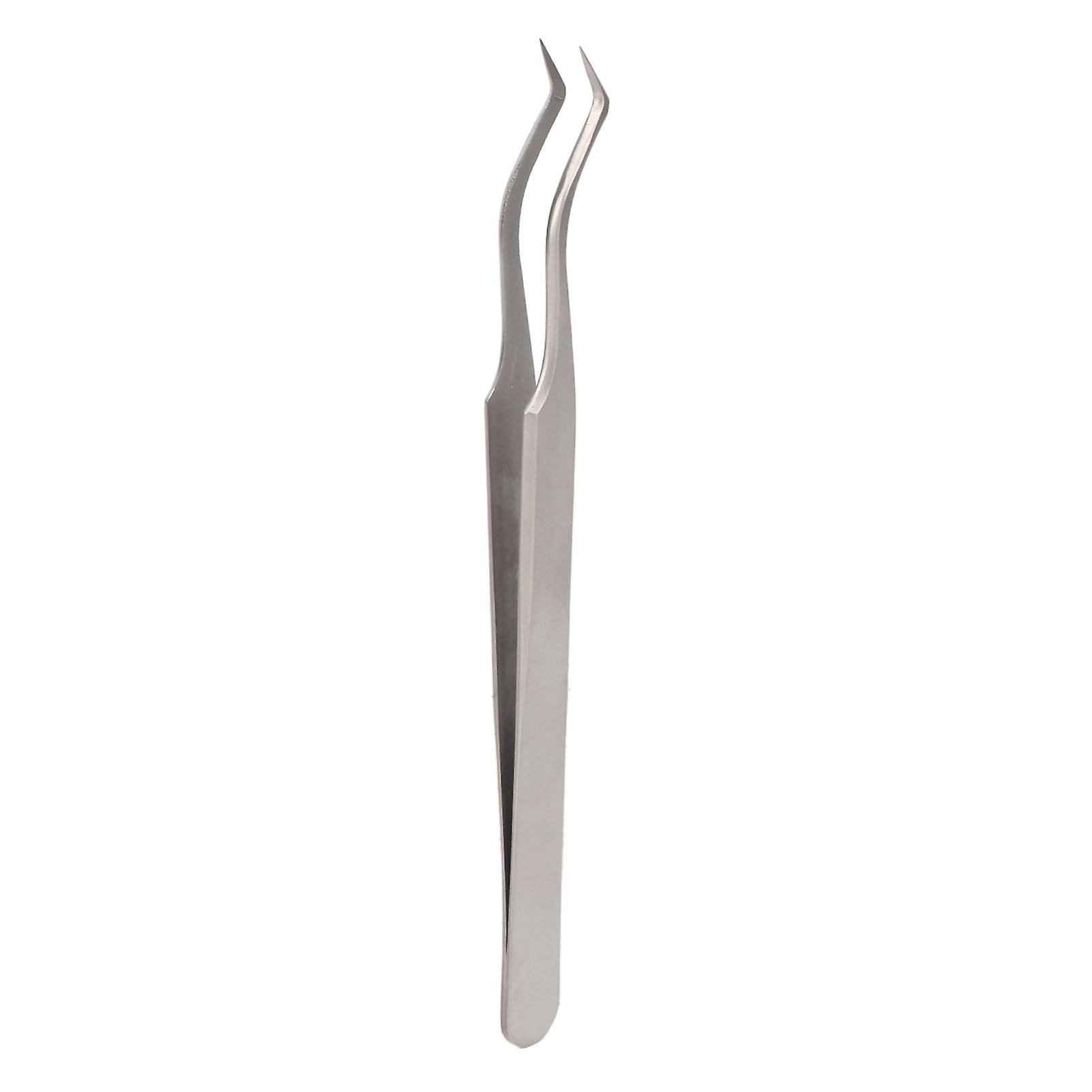 Eyelash Grafting Tweezer Stainless Steel High Precision Application Lash Extension Tweezer for Manicure Silver Upgrade Tweezer