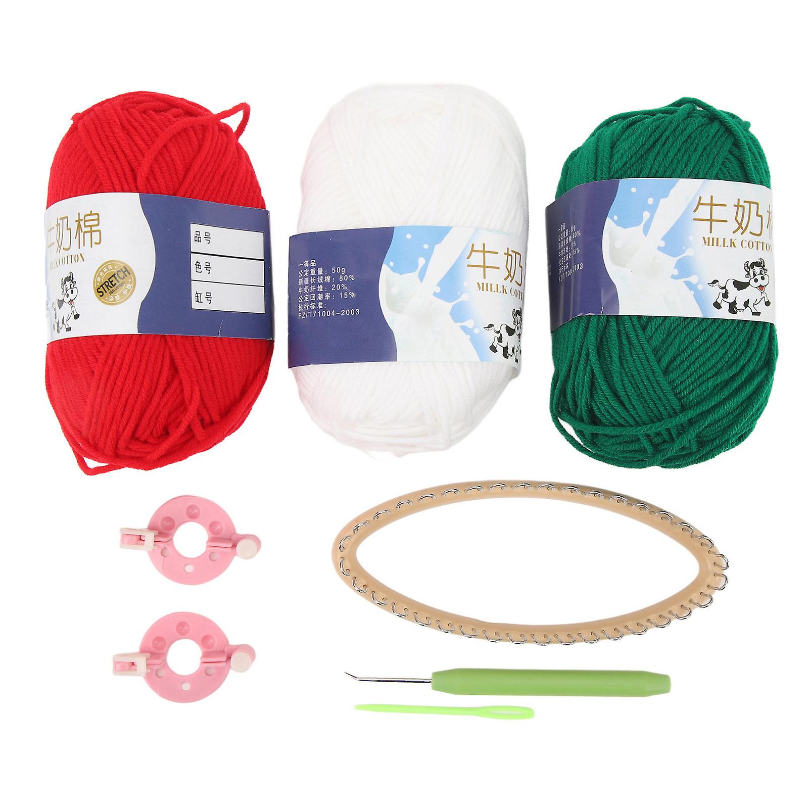 Beginner-Friendly Knitting Loom Set with Crochet Hook & Yarn for DIY Socks
