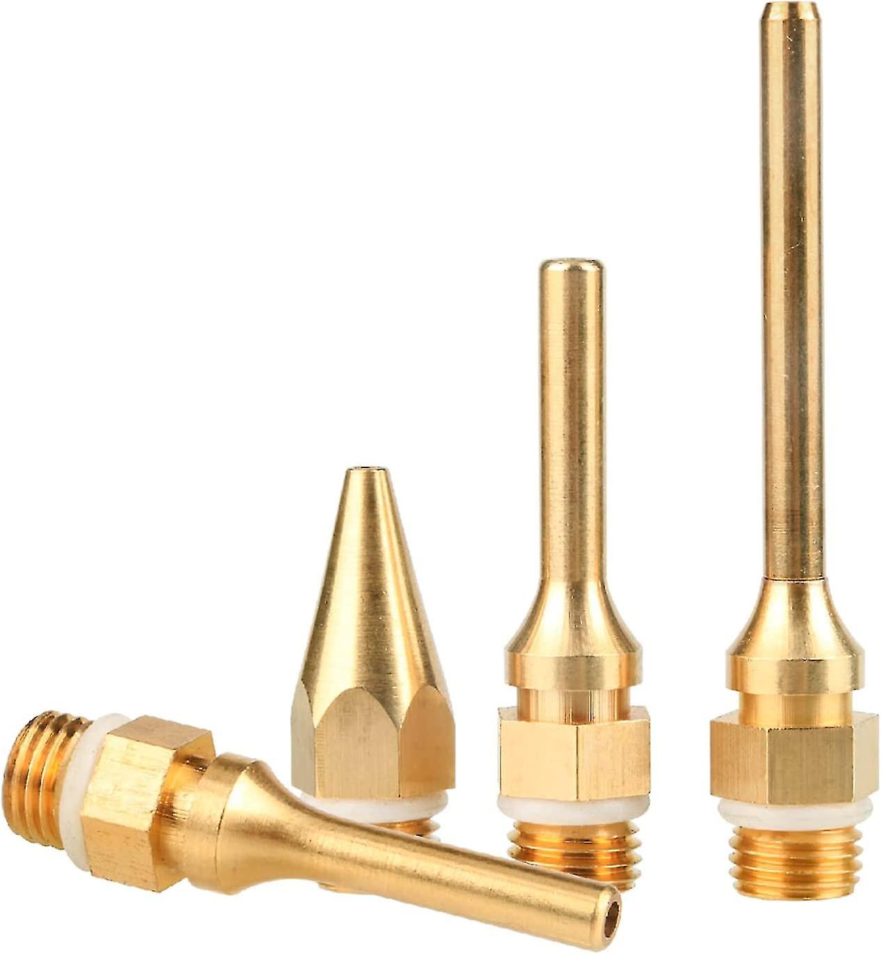 Copper Glue Gun Nozzle Kit, 4 Thread Diameter Interchangeable Copper Nozzles for Hot Glue Gun Tools