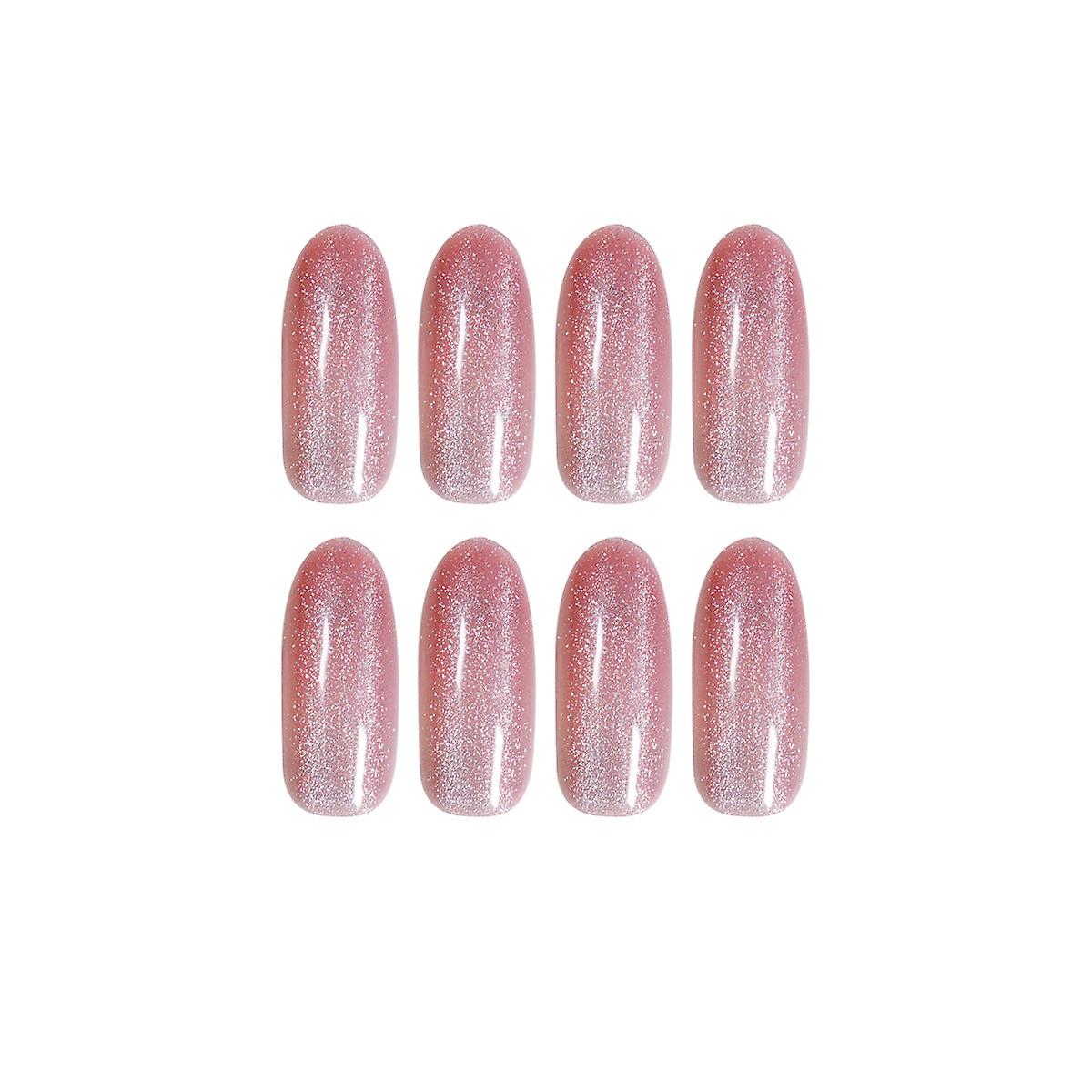 False Nail Tips Fake Artificial Art Diy Finger Cover Grape Amethyst Cat Eye Long Finished Waterproof