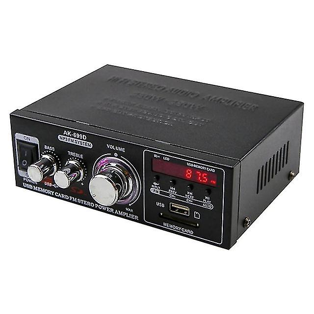220V High-power Bluetooth Home Power Amplifier Suitable For Speaker Card U Disk Radio Power Amplifier(us Plug)
