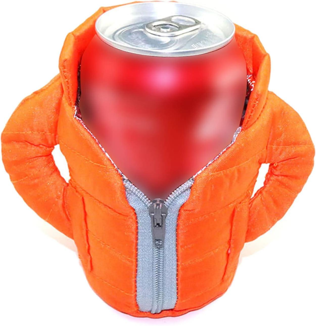 Bottle Cooler (Orange) Can Cooler Insulated Jacket for 355ml Cans Ice Bag Wine Cooler Cooler Cooler