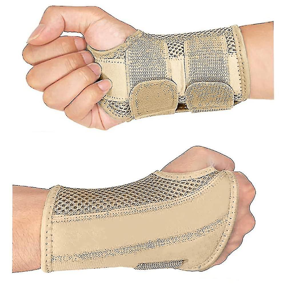 Carpal Tunnel Wrist Brace, Breathable Wrist Splint Brace Night Support Adjustable Straps For Tendonitis Arthritis