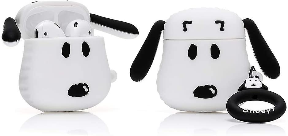 Funny Silicone Case Compatible for Apple Airpods 12 3D DSN Cartoon Pattern  (Snoopy)