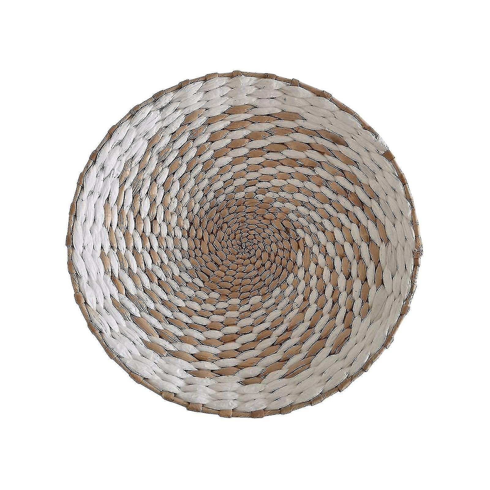 Boho Wall Basket Decor, Unique Seagrass Wicker Hanging Decorative Baskets, Rattan Wall Art Basket For Storage Or Gift For Rustic Bohemian Farmhouse[hs