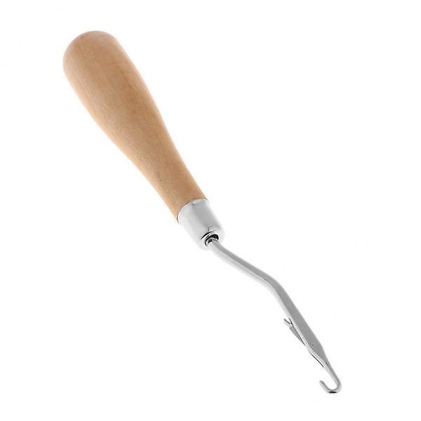 4x Wooden Bent Latch Hook Tool