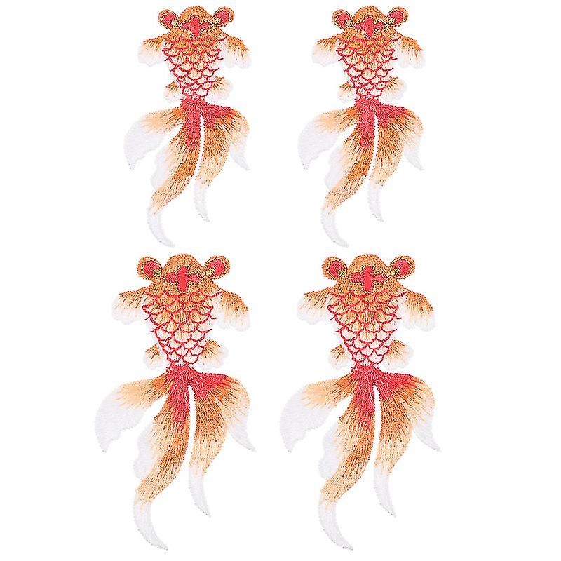 4pcs Goldfish Design Clothes Patches
