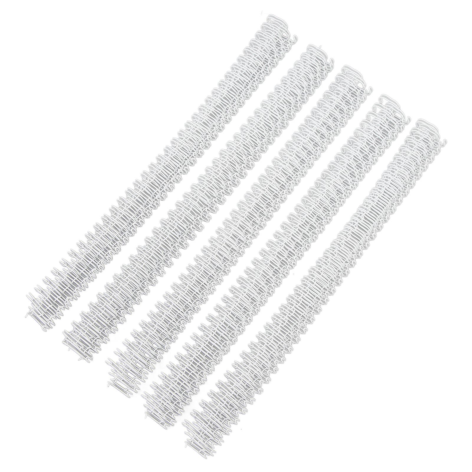 100Pcs Double Loop Wire Binding Spine 60 Sheet Capacity 3:1 Pitch 34 Loop 9.5mm Diameter Set Kit for A4 Paper White 