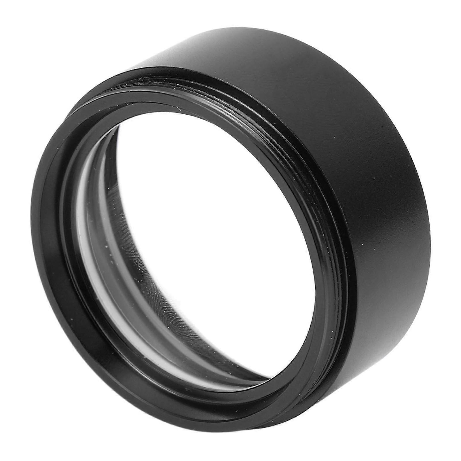 Microscope Auxiliary Objective Lens 0.7X 48mm Black Aluminum Alloy