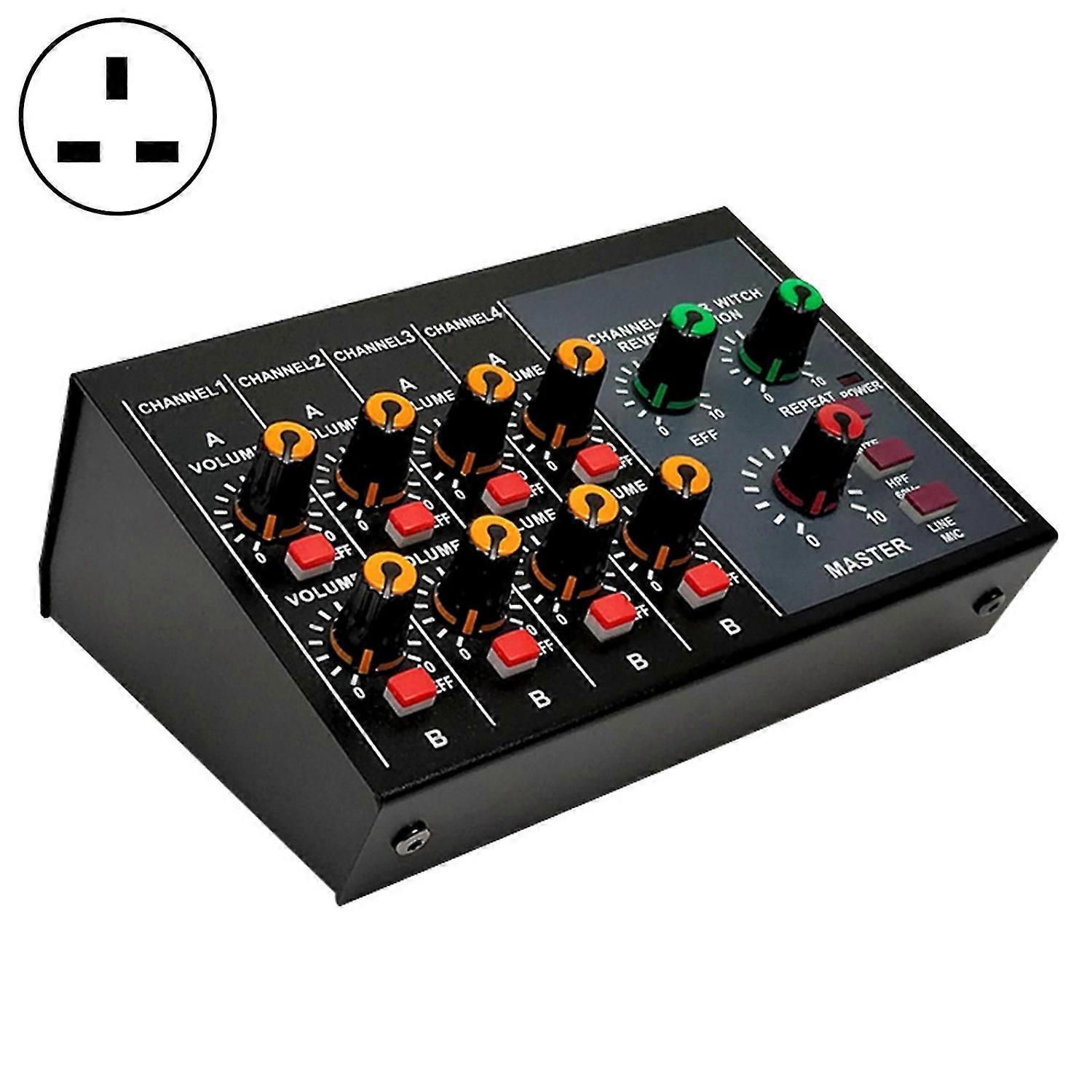 MIX-428 Mini Mixer Powerful 60Hz Audio Cutting 8 Channels Power Adapter/Battery Dual Use Audio Mixer