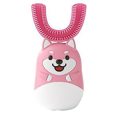 ピンクの子供のU字型電動歯ブラシ£¬超音波自動歯ブラシAz15941