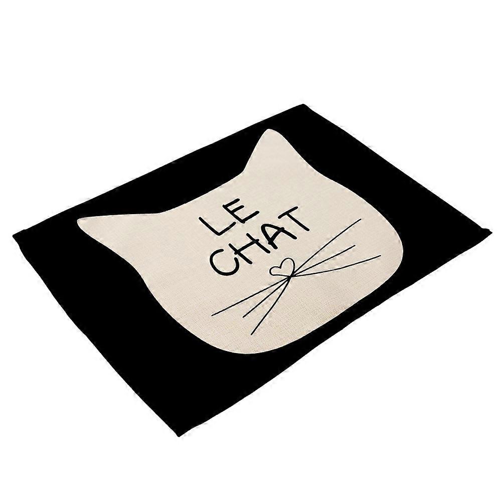 Beautiful Cartoon Cat Print Pattern Heat Insulation Placemat Tableware Table Mat (MA0003-1)