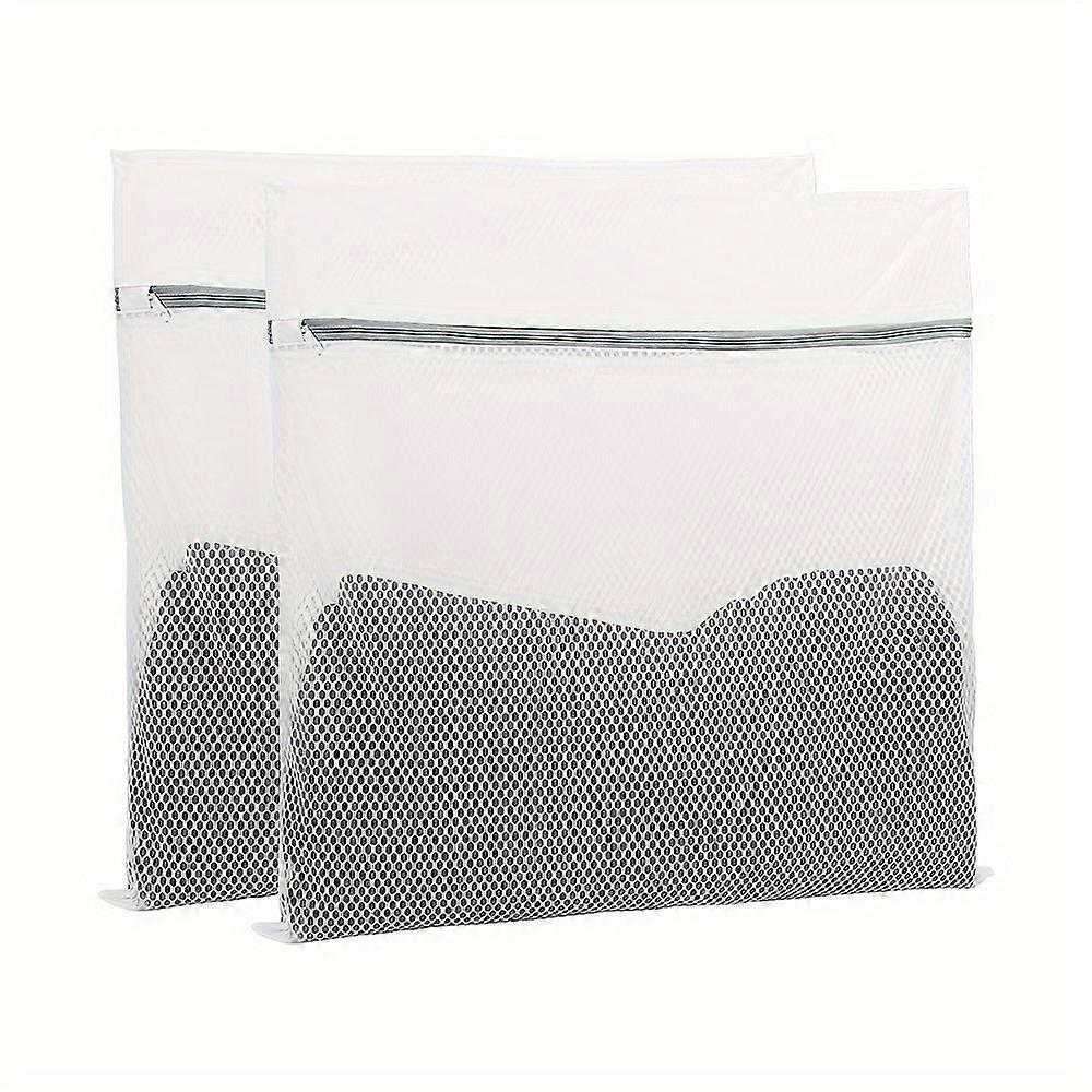 2-Pack Premium Mesh Laundry Bags - Gentle Wash for Delicates, Lingerie & Sheets - Durable Travel Organizer, Space-Saving Storage for Clothes & Shoes,