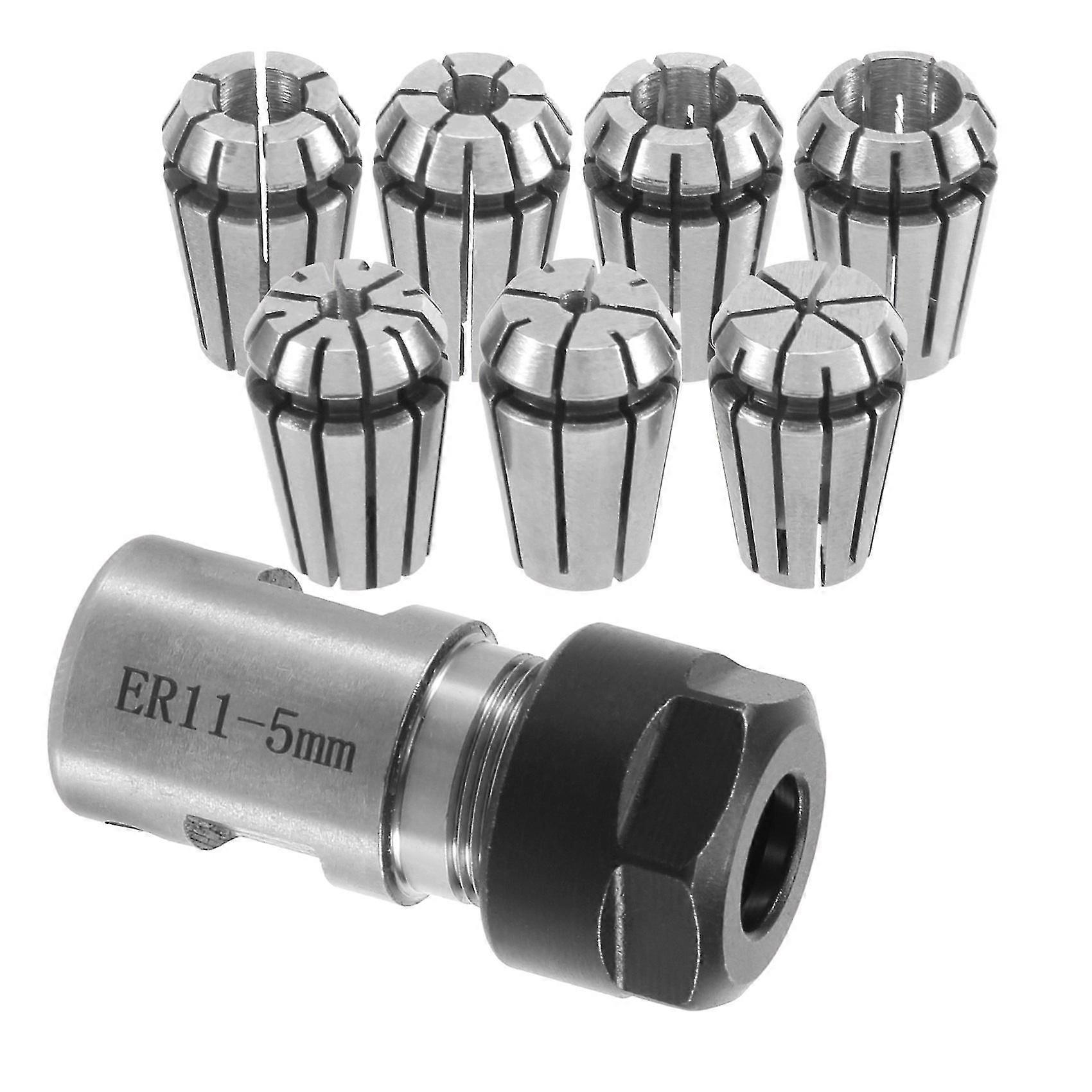 7 pezzi ER11 pinze a molla da 1-7 mm con asta di prolunga per supporto albero motore ER11A da 5 mm