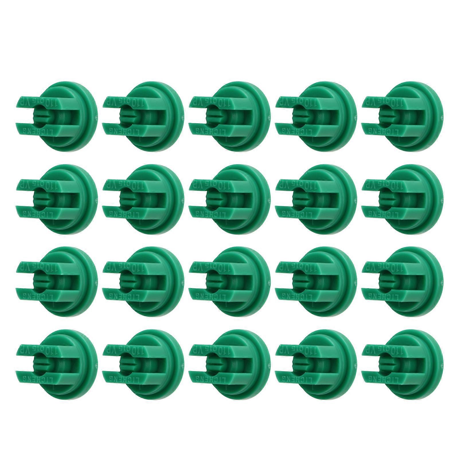 20pcs Flat Fan Spray Tip High Pressure Plastic Agricultural Sprayer Nozzle for Plant Protection Drone Green