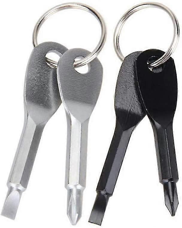 4 Pieces Pocket Screwdriver Wrenches, Mini Keychain Screwdriver
