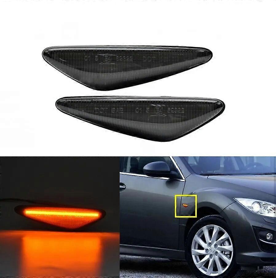 1 Pair Dynamic Amber LED Front Side Marker Light For FOR NISSAN Lafesta Highway Star 2011-2022