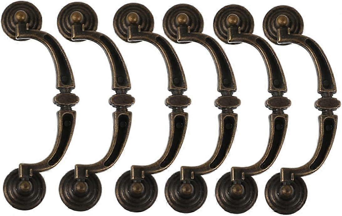 6pcs Handle Wardrobe Cabinet Vintage Knobs Vintage Drawer Pulls Vintage Cabinet Handles Pulls Retro Drawer Pulls Cupboard Knobs Kitchen Door Handles f