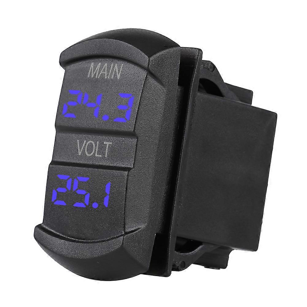 Car DC 10V-60V Blue LED Digital Dual Voltmeter Universal for Pickup RV ATV Battery