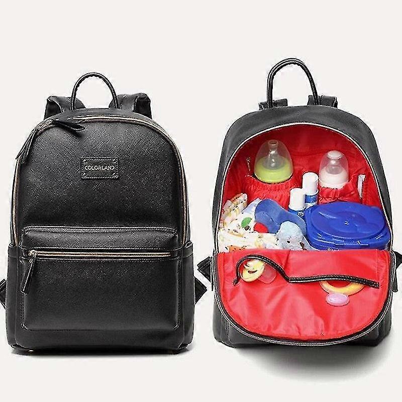 colorland leather backpack Trappola adjustable with buckle Diaper Bags – Colorland Mother
