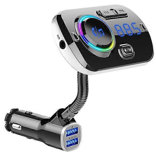 Bluetooth 5.0 Car FM Transmitter: Wireless Radio Adapter