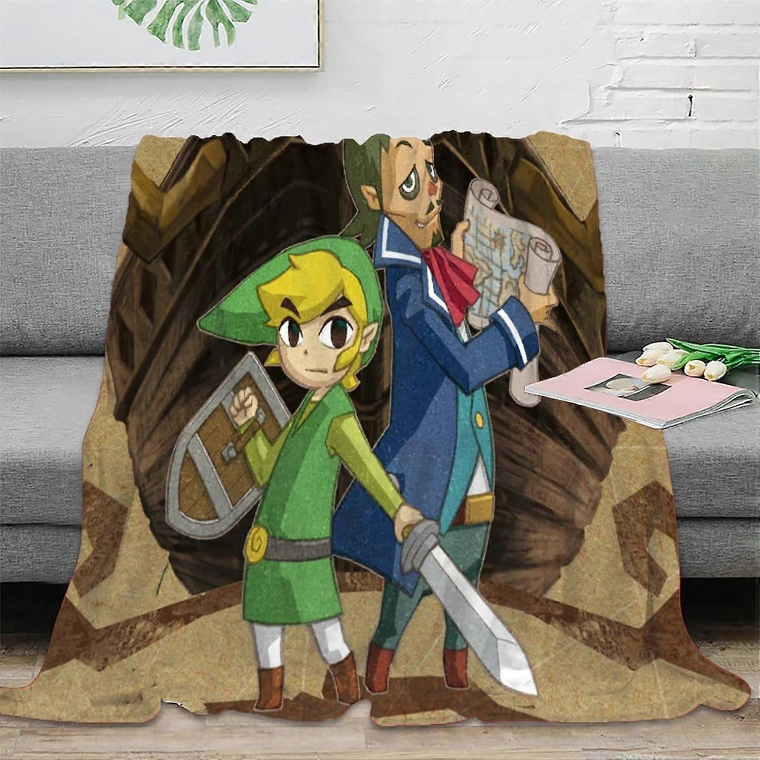 3D Plyšová přikrývka The Legend of Zelda Měkká a pohodlná fleecová deka pro děti Dospívající Mladí Chlapci Dívky Házecí deka Moderní Móda Flanelový přehoz SX