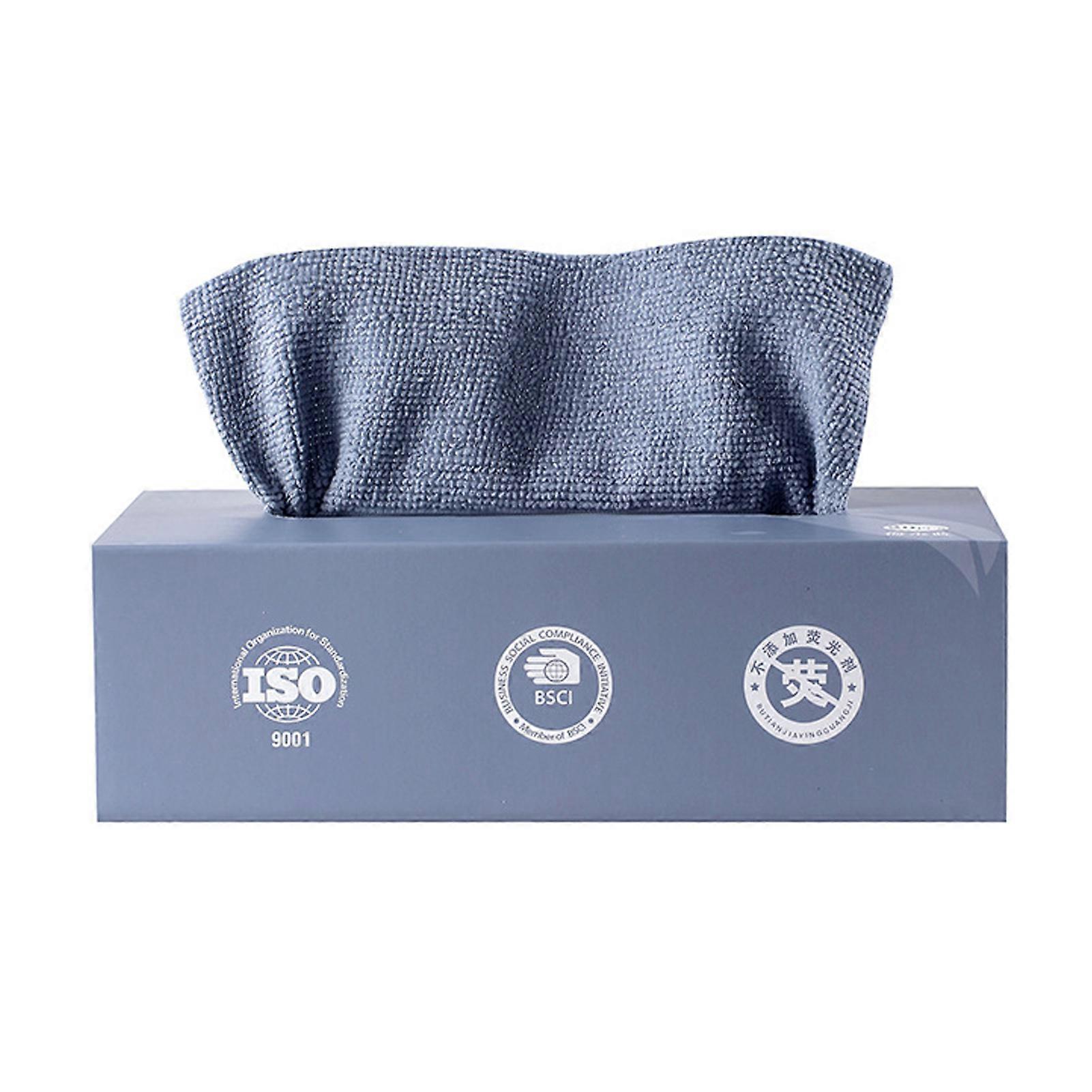 Boxed Pull-Out Microfibre Rag Reusable Absorbent Cleaning Cloths Dishwashing Cloth for Kitchen