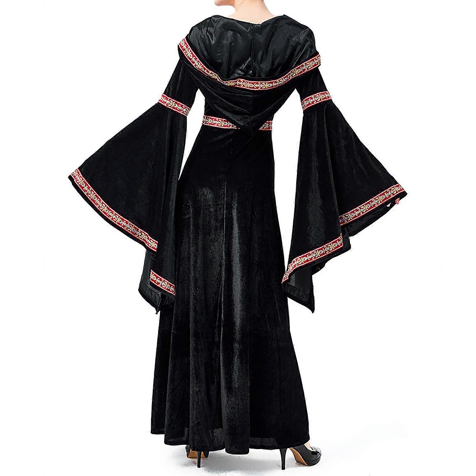 Halloween Cosplay Retro Ladies Cotton-blend  Dress
