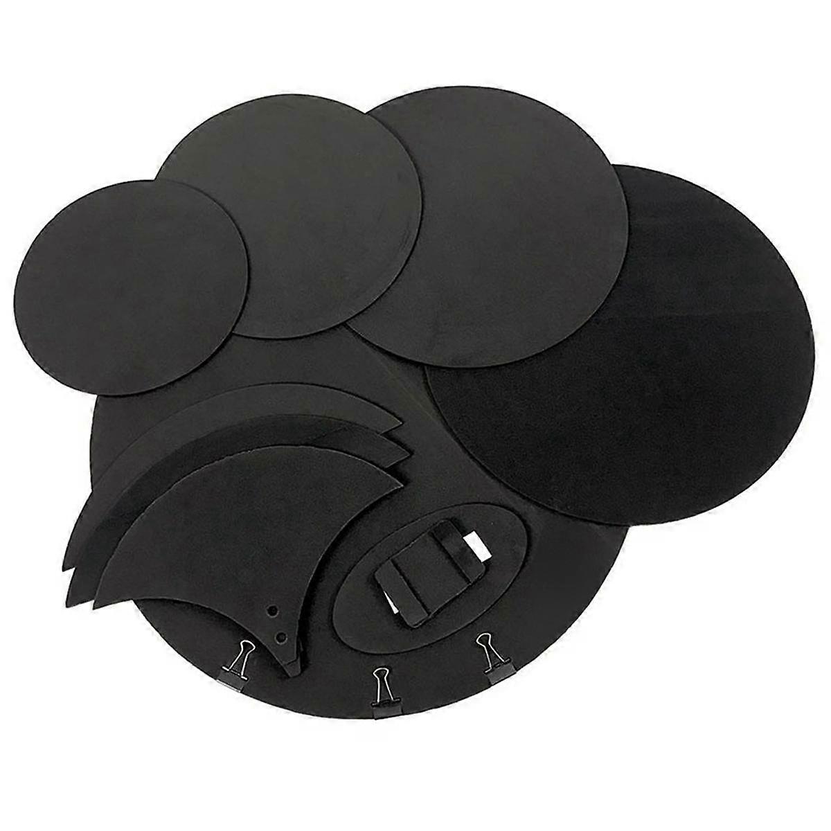 10Pcs Drum Mute Pads Kit Bass Snare Drum Sound Off Mute Muffler EVA Quiet Practice Pad Set Percussi