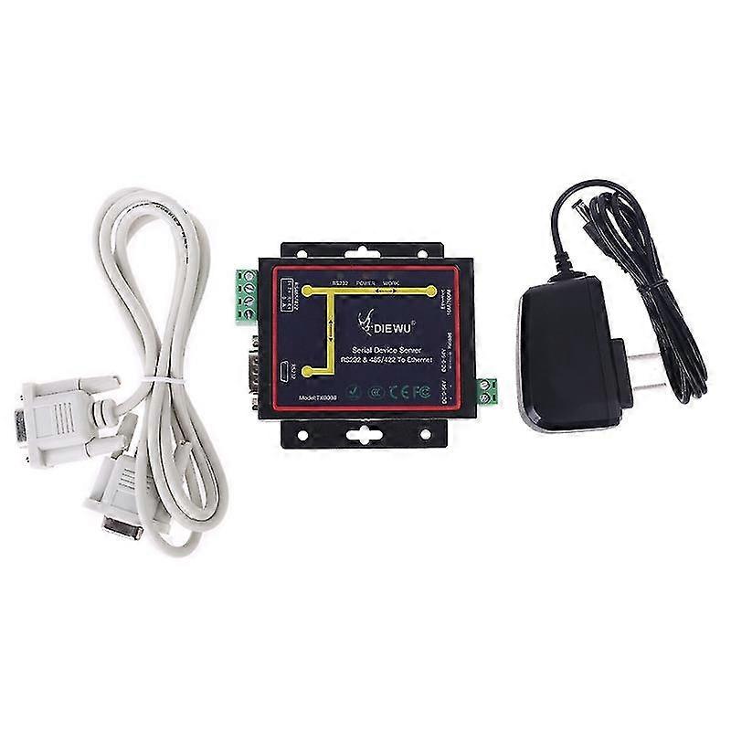 Rj45 To Rs232 Rs485 Industrial Male Converter Tcp/udp Serial Ethernet Device Server Us Plug Txb038