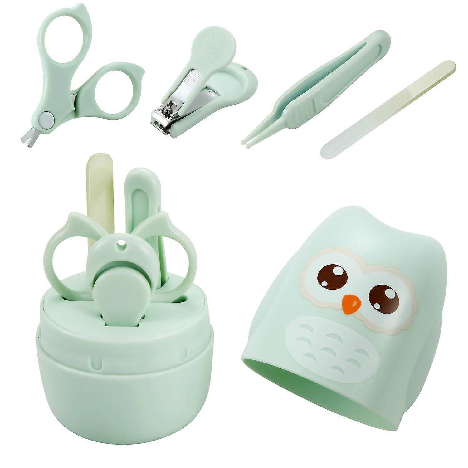 Baby Nail Manicure Pedicure Grooming Care Kit (4 Pack) Clippers Scissors File Tweezers | Newborn Infant Toddler Kids