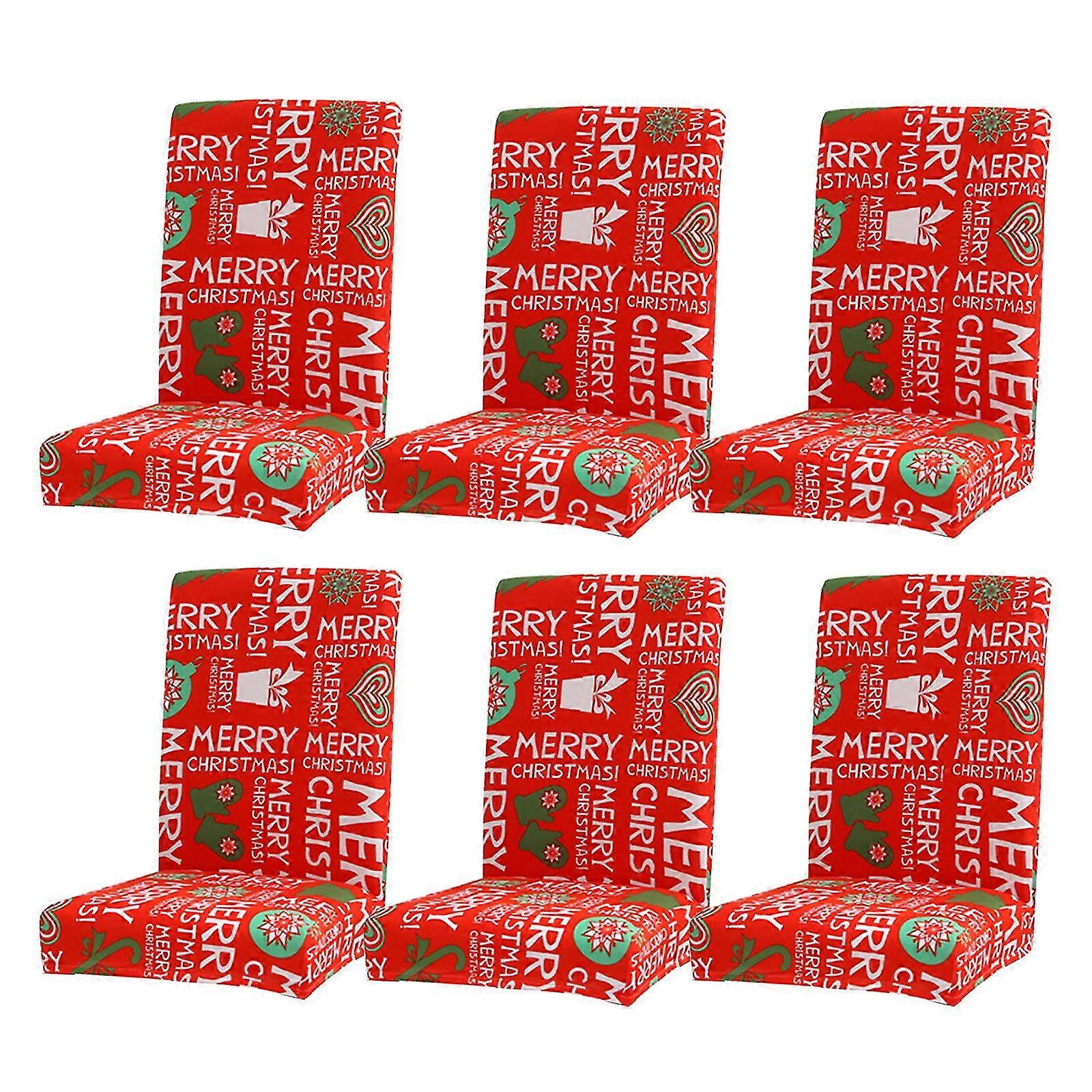 Świąteczne pokrowce na krzesła do jadalni, tkanina Fit Stretch Soft Removable