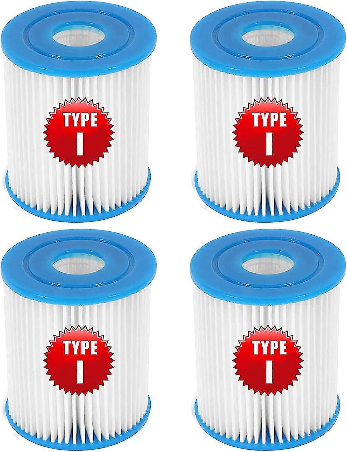 Poolfilterpatron typ I för Bestway poolpump, uppblåsbart poolfilter, enkel installation (set om 4)