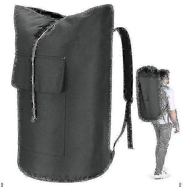 Laundry Bag Extra Large 115l Black Laundry Backpack With Padded Shoulder Strap