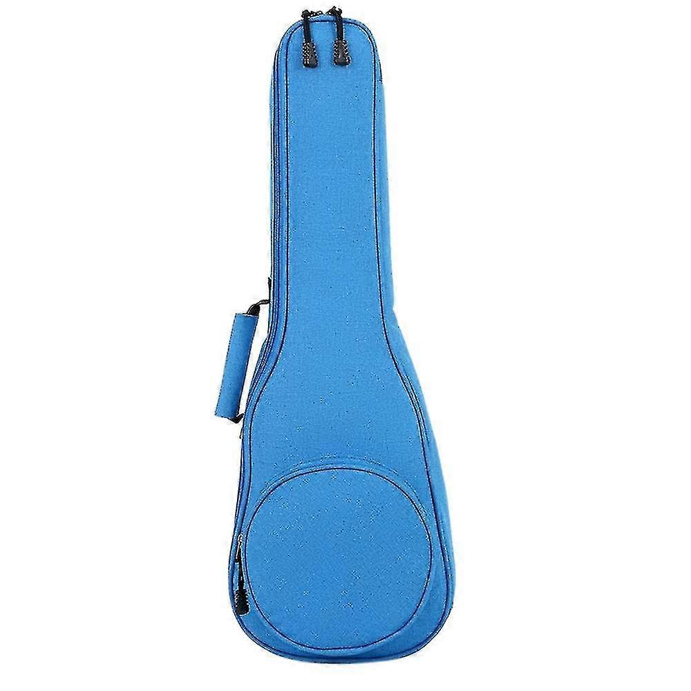 Round Pocket Ukulele Case 10mm Sponge Waterproof Ukulele Bag (blue)