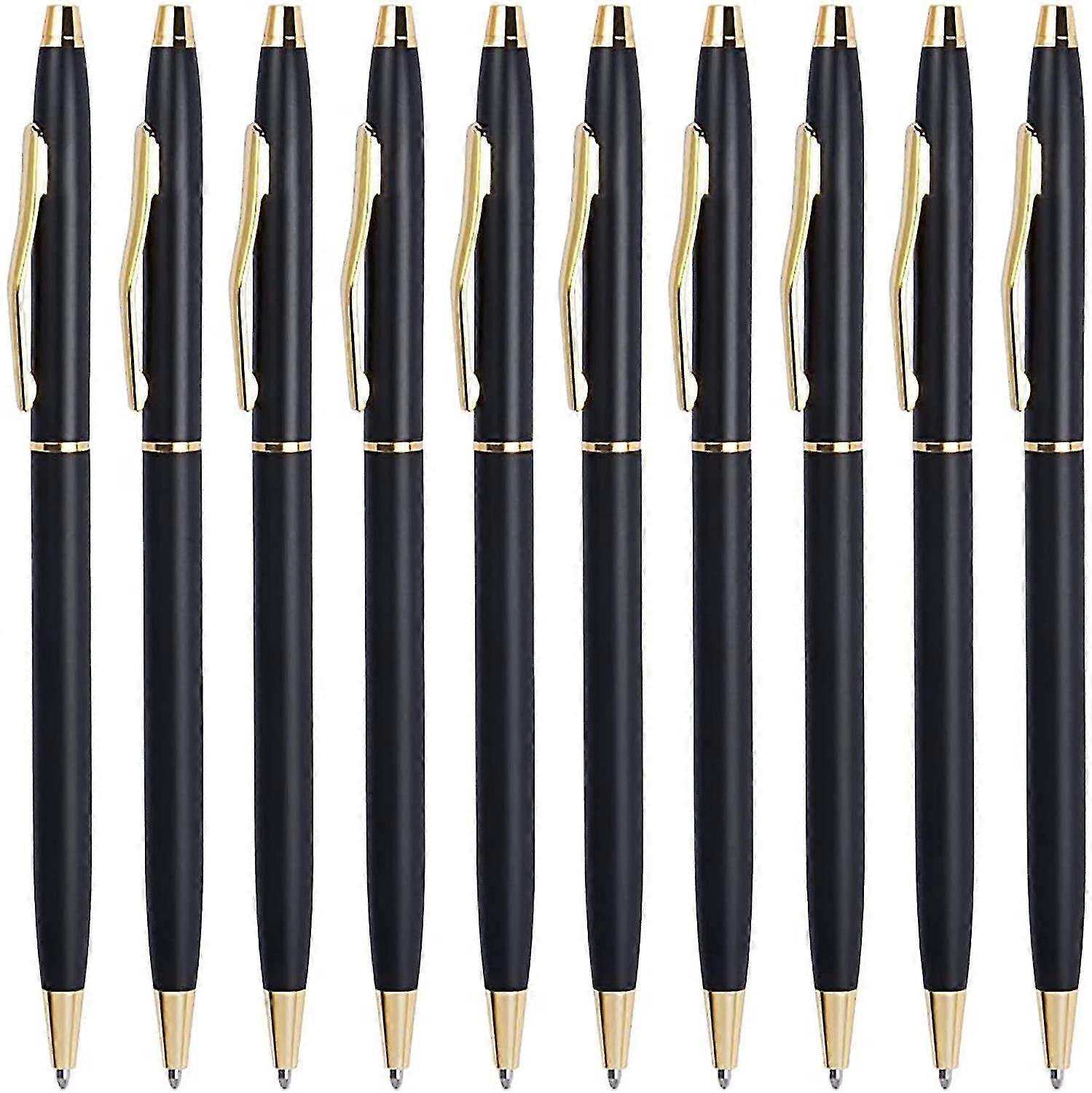 Ballpoint Pens Black Pens Medium Ballpoint, Black Ink 1.0 Mm,10 Pack
