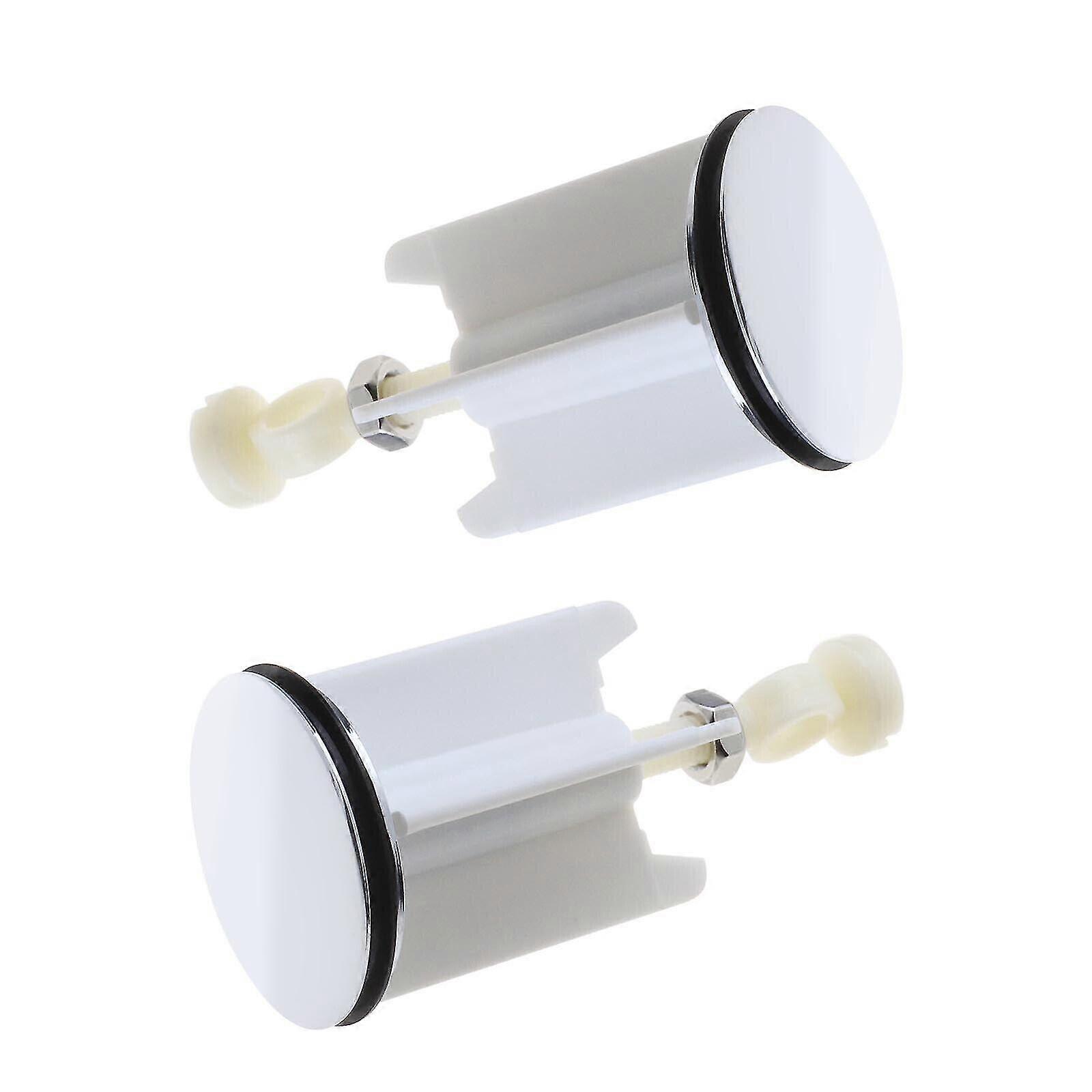 40mm Pop-up Plug Replacement Drain Plug Height Adjustable Chrome Plated(white)(2pcs)