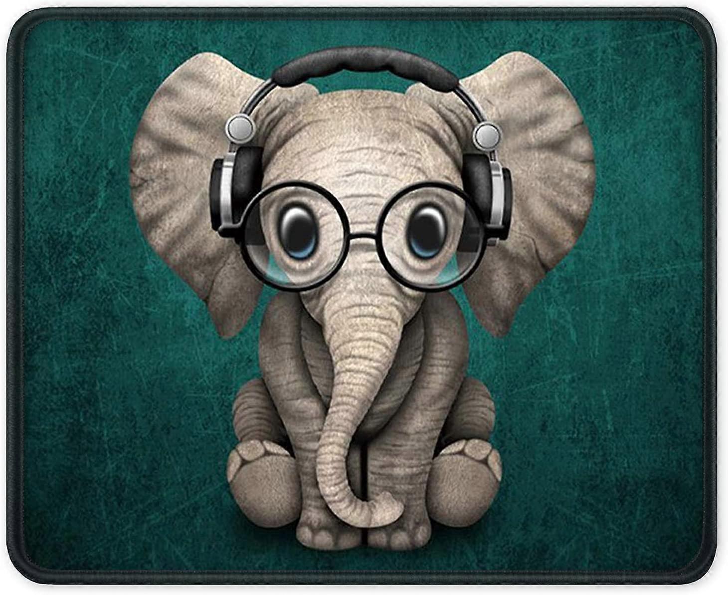Gaming Mouse Pad,with Stitched Edges,260213mm,Cute Elephant