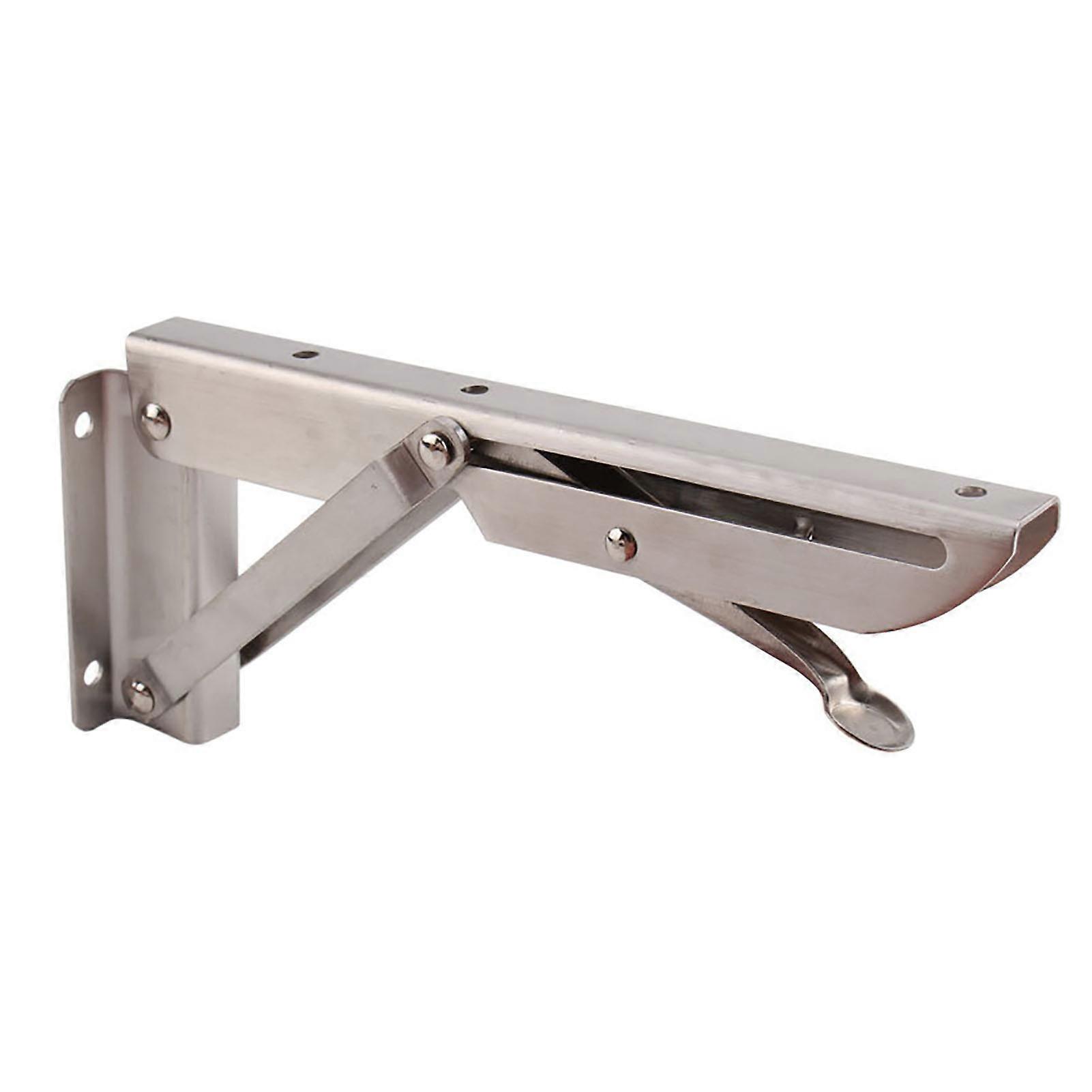 2 Pcs Folding Shelf Bracket 12in K Type Stainless Steel Strong Bearing Folding Table Collapsible Support Bracket