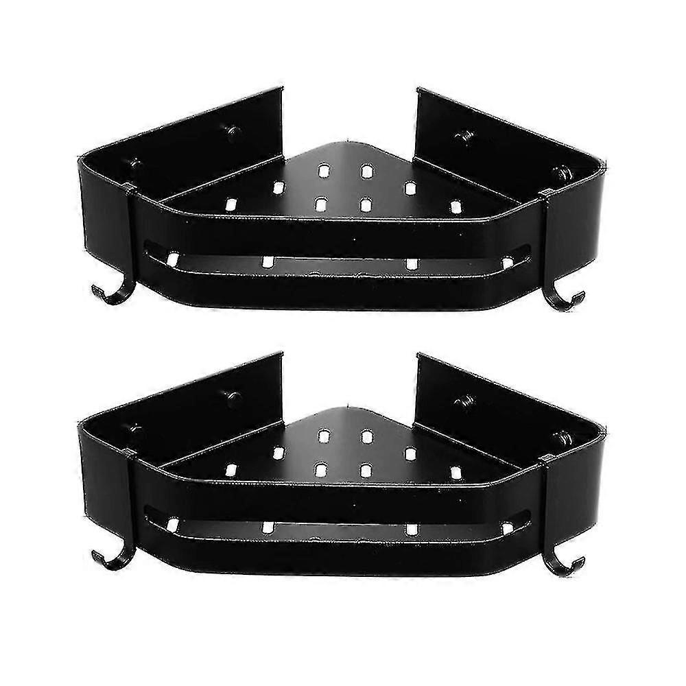 Set Of 2 Wall-mounted Triangle Racks For Bathrooms